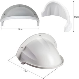 E-HORDE CCTV Surveillance Camera Cover, Weatherproof Protective Housing Sun Protection Rain Cover, Protective Cover for Bullet and Dome Cameras (White)