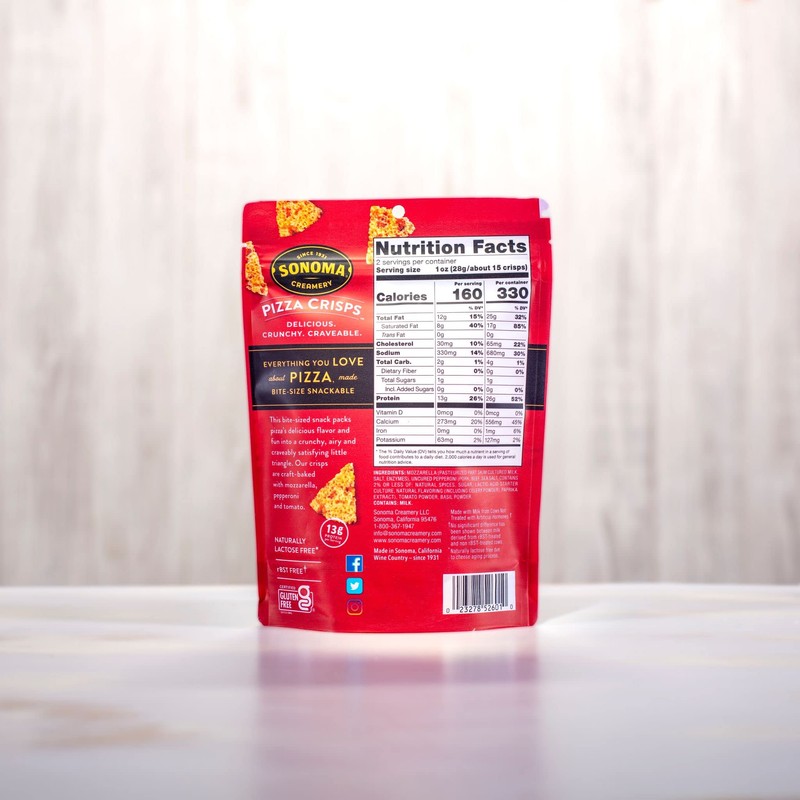 Sonoma Creamery - Pizza Crisps, Pepperoni, 2 Oz (12 Count)
