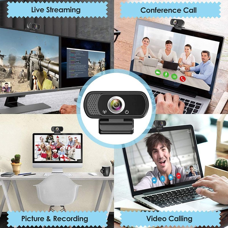 Webcam HD JFMShop 1080p Web Camera, USB PC Computer Webcam