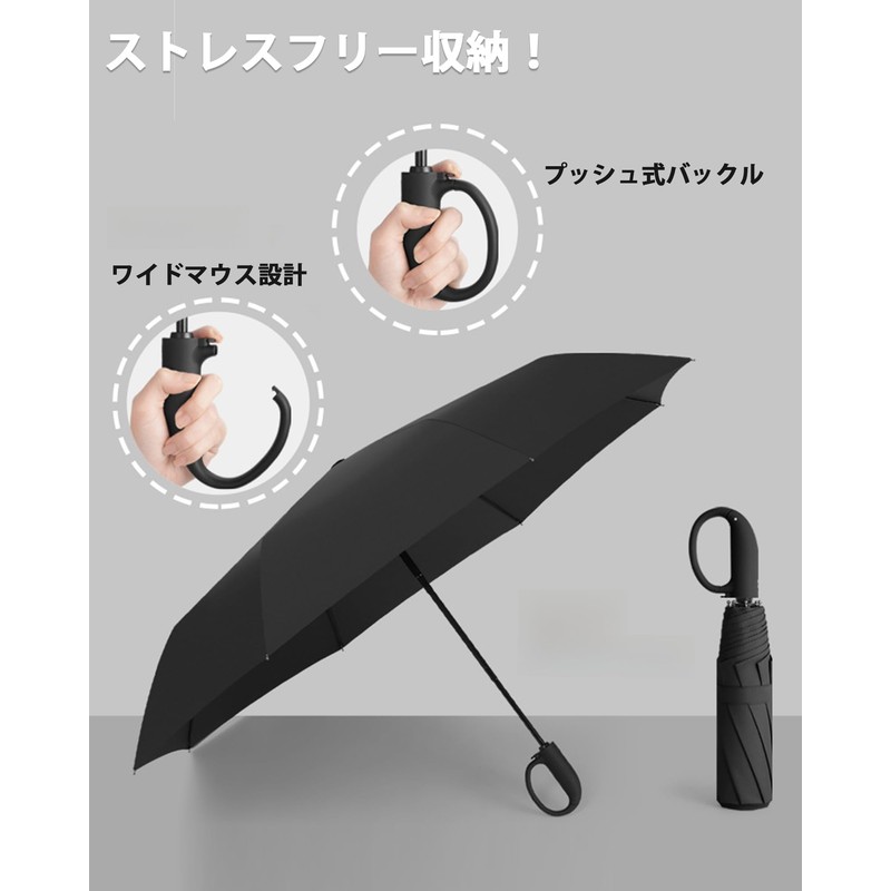 ZOMAKE 折りたたみ傘 ワンタッチ自動開閉 8本骨 撥水速乾 耐強風 折れにくい 雨晴兼用 梅雨/豪雨/台風対策 携帯便利