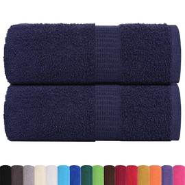 vidaXL Guest Towels Pack of 2 Navy Blue 30 x 50 cm 360 g/m² 100% Cotton