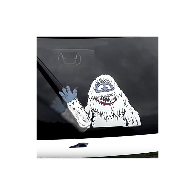 Abominable Snow Beast Christmas Snowman Waving Arm WiperTag with Decal