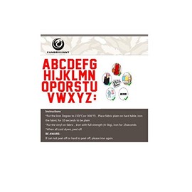 fanbrilliant 3 Inch 7.6cm Tall Letters Iron On Heat Transfer Vinyl for Sports T-Shirt Jersey Football Baseball,Team,t-Shirt (red)