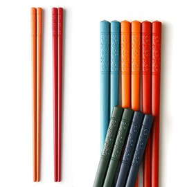 AOOSY Reusable Fiberglass Chopsticks - Multicolour Chinese Chopsticks Dishwasher Safe Chopsticks, 5 Pairs Japanese Chopsticks Gift Set 24cm（5 Colors)