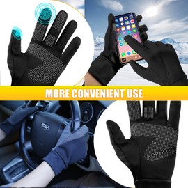 Touchscreen Winter Gloves for Women and Men, Warm Water Resistant Windproof Thermal Gloves for Driving Running Cycling Phone Texting Outdoor Hiking in Cold Weather Stocking Stuffer for Men (Black,M)