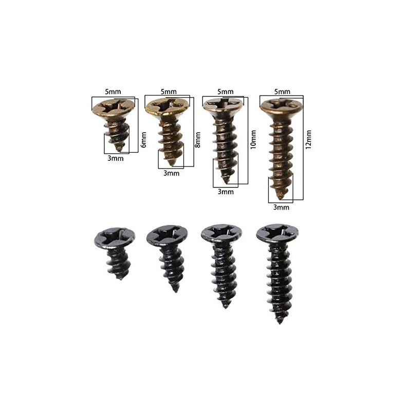 Mini Skater 200PCS Small Cross Flat Head Tapping Wood Screws
