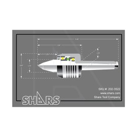 Shars 5MT Long Nose Live Center #5 Morse Taper Triple Bearing Lathe CNC 202-3522 M[