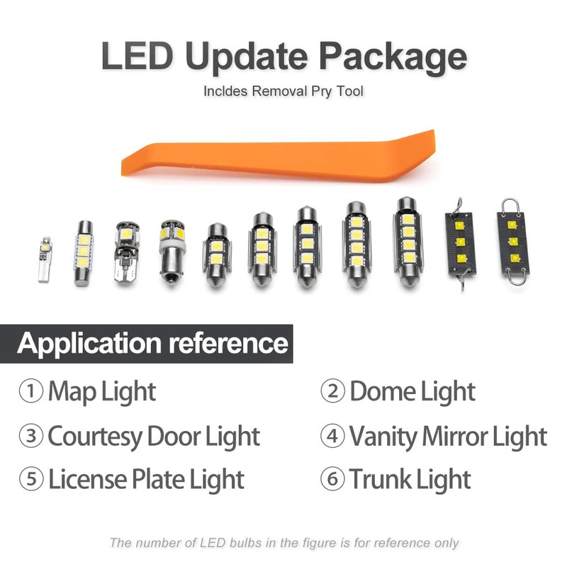 13pcs Highlander LED Interior Lights Bulb Kit for Toyota Highlander