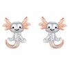 Axolotl Earrings S925 Sterling Silver Salamander Earrings Animal Newt Ear