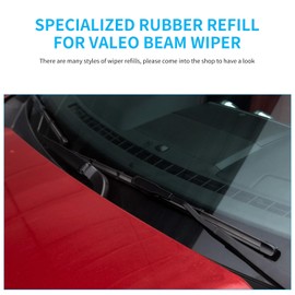Wiper Blade Refill, 26 Inches Wiper Refill 8 mm Fit for Ford Mustang 2015-2024 Original Equipment Replacement Windshield Wiper Refills 4 Pcs