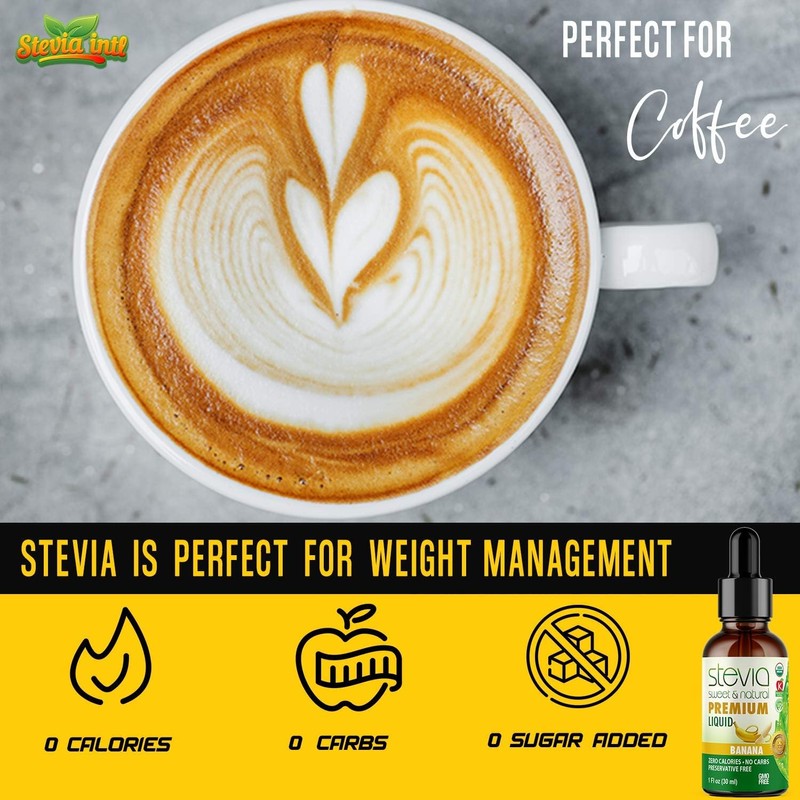 Stevia International Stevia Sweet & Natural Banana, 1 oz (30