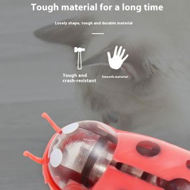 Ailan Pet Mini Ladybird Electric Cat Toy, Can Emit Light, Interactive Toy, Beetle, Educational Toy for Cats and Kittens to Play and Exercise (Red Black)