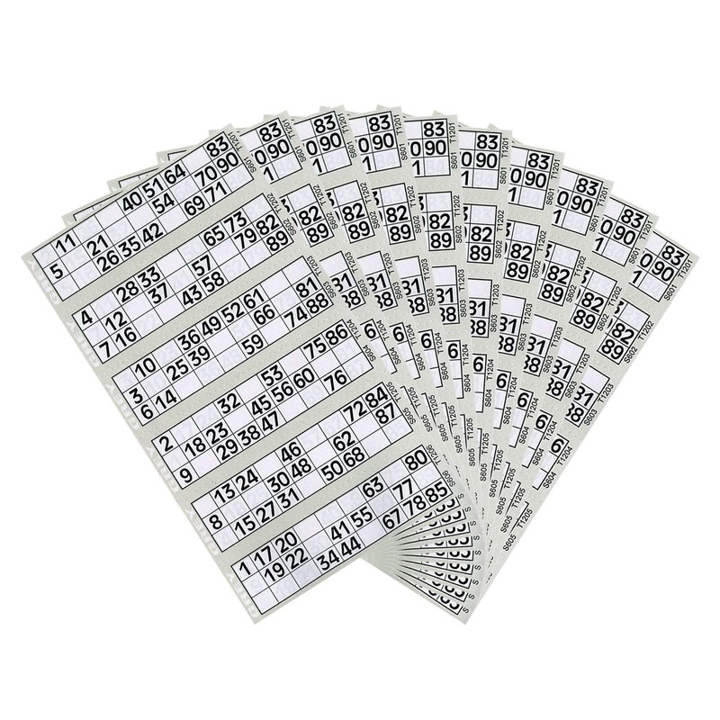 Jumbo Bingo Tickets pads 6 to view (Grey)
