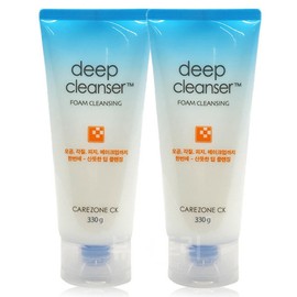 Carezone CK Deep Foaming Cleanser 330g + 330g/Large Capacity Foam / 케어존 씨케이 딥 포밍 클렌저 330g + 330g대용량 폼