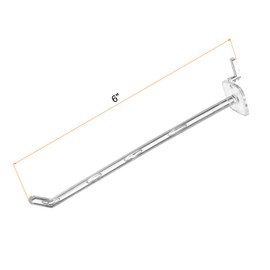 sourcing map 50pcs Clear Pegboard Hooks 6" Length Plastic Peg Board Shelving Display Hook Wall Mount Hanging Organize Tools for Garage Office Kitchen Retail Store
