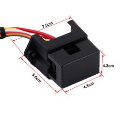 Aiqeer 4 Way Car Blade Fuse Box, 2 Input 4 Output Standard Blade Fuse Holder, Car Blade Fuse Block with Pre-Wired, and 10 Pcs Free Standard Blade Fuses (12V / 24V / 32V / 48V Universal)