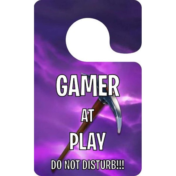 Gamer At Play, Door Sign, Do Not Disturb, Enter at Your Own Risk, Birthday Gift for Teens, Party Favor, for Gamer, Kids, Teens, Game Room Decor, Dorm Room