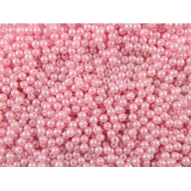 Tschechische Gepresste Glasperlen, Rund 3 mm. Set – insgesamt 600 Perlen-Set mit 3-mm-Armbandperlen in 6 verschiedenen Farben. Schmuckherstellung Set.