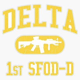 HOF Trading Us Army Delta Force (Distressed Design) Vinyl Sticker Waterproof Decal Laptop Wall Window Bumper Sticker 5"
