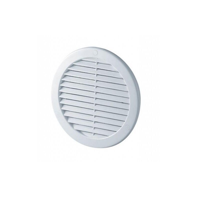 White Circle Air Vent Grille 200mm / 8" with Spigot