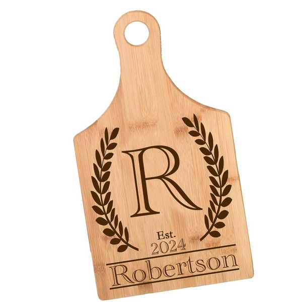 Wooden Cutting Board, Personalized Initial Monogram Gift, Kitchen Accessory with