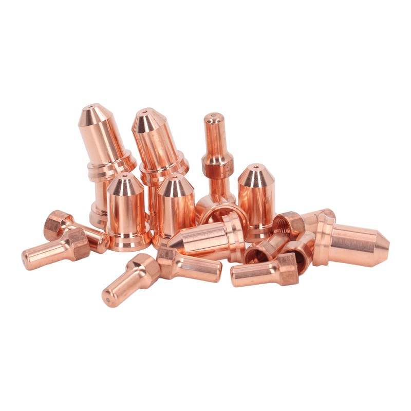 20Pcs Plasma Cutting Torch Nozzles Electrodes Brass Strong High Temperature