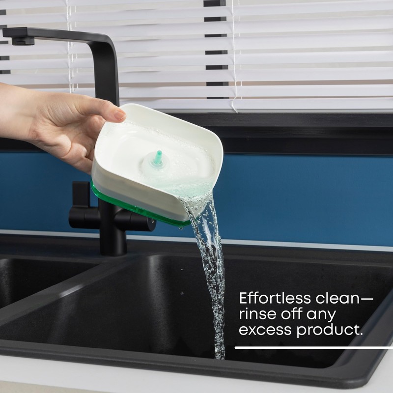Fineway 3-in-1 Automatic Refillable Soap Dispenser Set with Sponge Holder,