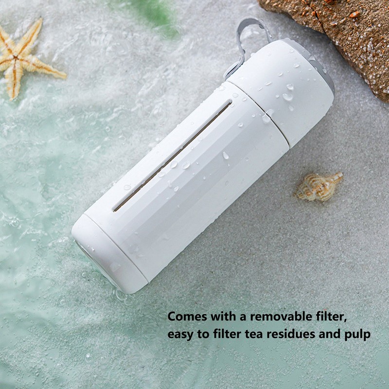 310ml Glass Cup with Lid Portable Dual Purpose Water Mug
