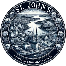 st. Johns Newfoundland and Labrador Mementos Souvenir Vinyl Decal Sticker 3-Inch