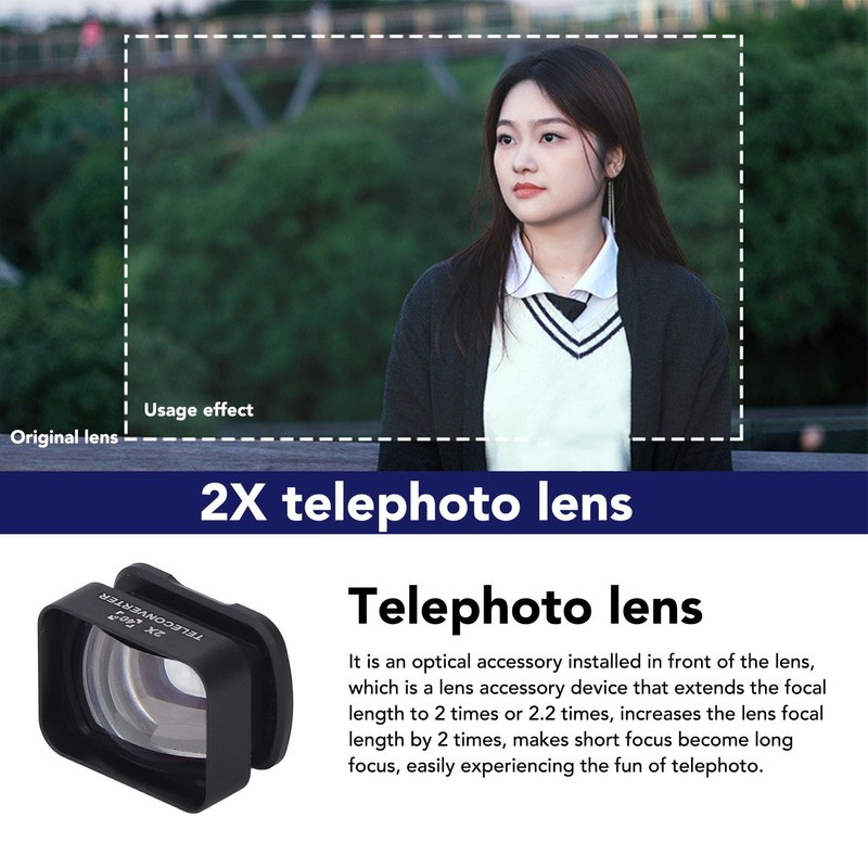 Pocket 3 x Zoom Lens for Long Range Photography, Convenient