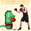 Inflatable Tumbler Dinosaur Punching Bag, 47" Blow up Boxing Dinosaur,Bounce
