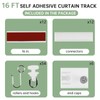 KXLife Self Adhesive Ceiling & Wall Curtain Track 16 FT,