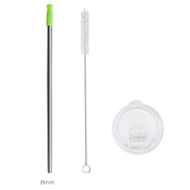 Vaso delgado de acero inoxidable con aislamiento al vacío con popote de Ezprogear