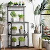 Furologee Kitchen Bakers Rack, Microwave Stand with Storage 4 Tiers,