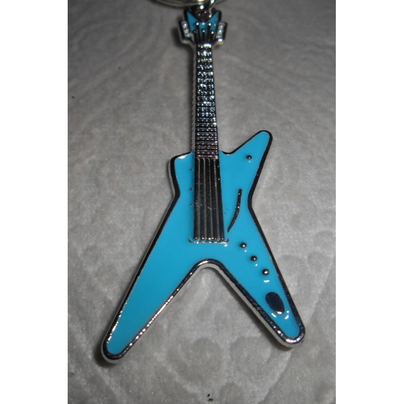 Unbranded GUITAR BLUE KEYCHAIN