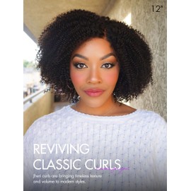 LUVME 12 Inch 4x4 Closure Wigs Human Hair Jerry Curly Glueless Wigs Human Hair Pre Plucked Pre Cut 180% Density Curly Lace Front Wigs Human Hair for Women