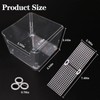 Dexspoeny Transparent Hermit Crab Water Tanks with Mesh Climbing Ramp