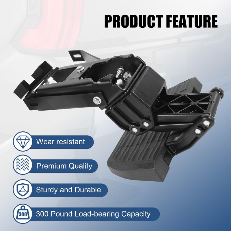 Retractable Truck Side Bed Step Compatible with 2017-2022 Ford F250