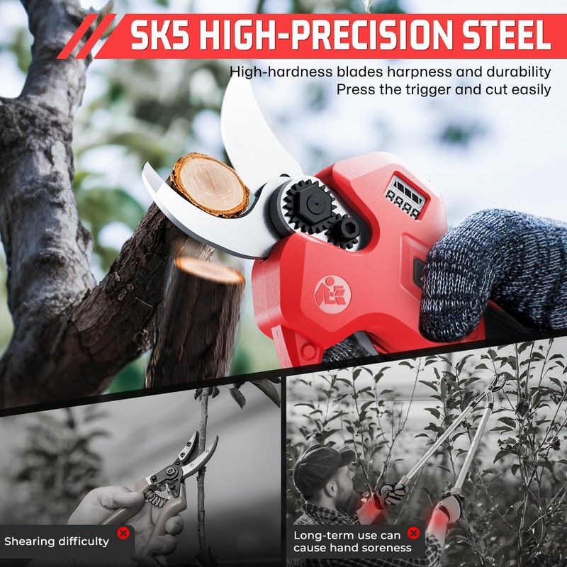 uoeos Electric Pruning Shears for Gardening,Garden Shears Cutter 0.5 Second