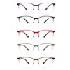 SUNAMOY SUNAMOY 5 Pack One-Piece Half Frame Reading Glasses Women