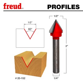 Freud 20-152: 1/2" (Dia.) 60° V Grooving Bit