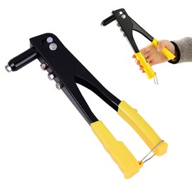 Hand Rivet Pliers Pop Rivet Pliers Rivet Pliers Blind Riveting Gun Riveting Gun for Riveting in Construction Automotive, Ship, Aircraft, Machinery with 4 Guide Nozzles (2.4mm/3.2mm/4.0mm/4.8mm)