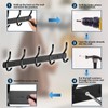 TooCust Coat Rack Wall Mounted, 5 Hooks 16", Heavy Duty,