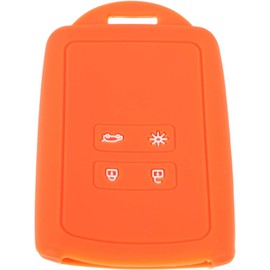 CLISPEED Funda de Silicona para Llave Inteligente de Coche Naranja, Resistente al Agua y Antiarañazos, Protector Portátil para Mando a Distancia de SUV Mediano