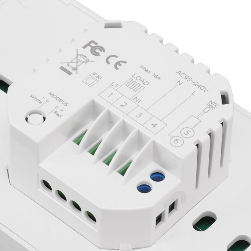 Smart Electric Thermostat White Programmable WiFi Thermostat with Temperature Humidity
