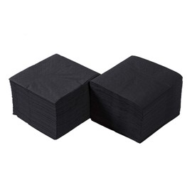 AmerCare Black Beverage Napkins, Case of 1000