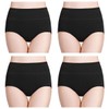 wirarpa Women's Cotton Underwear High Waisted Ladies Panties Full Coverage