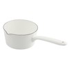 Enamel Milk Pan, 1.2L Enamel Saucepan, Mini Butter Warmer Pan