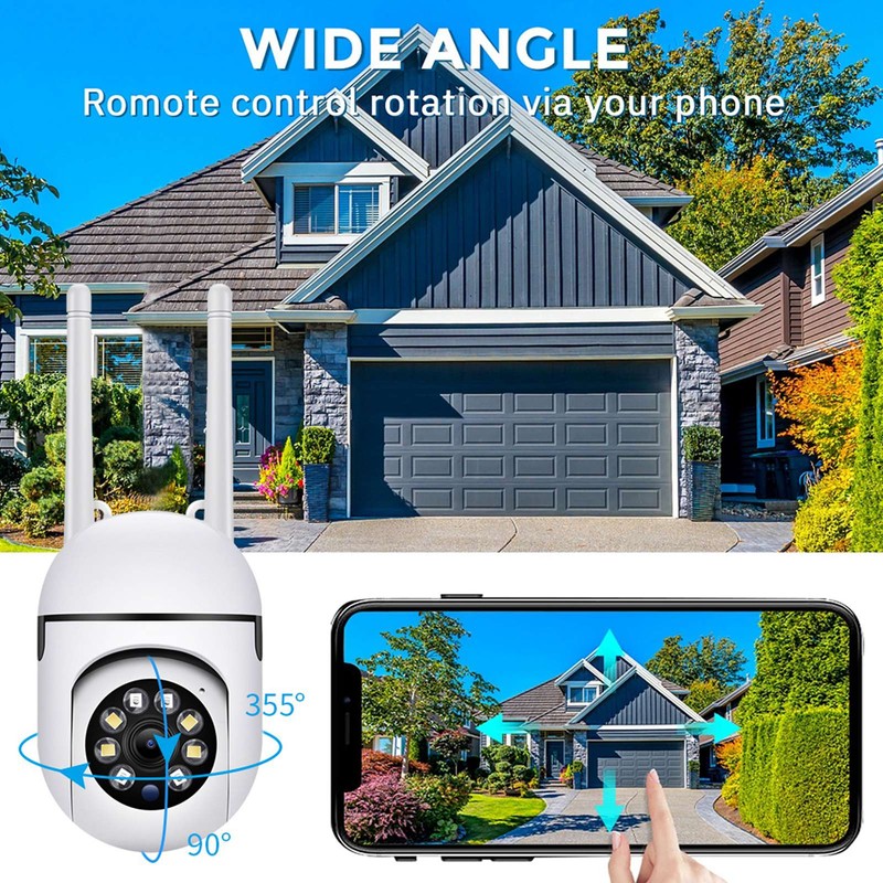 Wireless Camera Night Vision 360° 2.4G 1080P 2 Way Audio