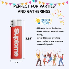 Water Gun Lighter - Realistic Prank Lighter with Powerful Water Jet for Harmless Fun and Lighthearted Pranks